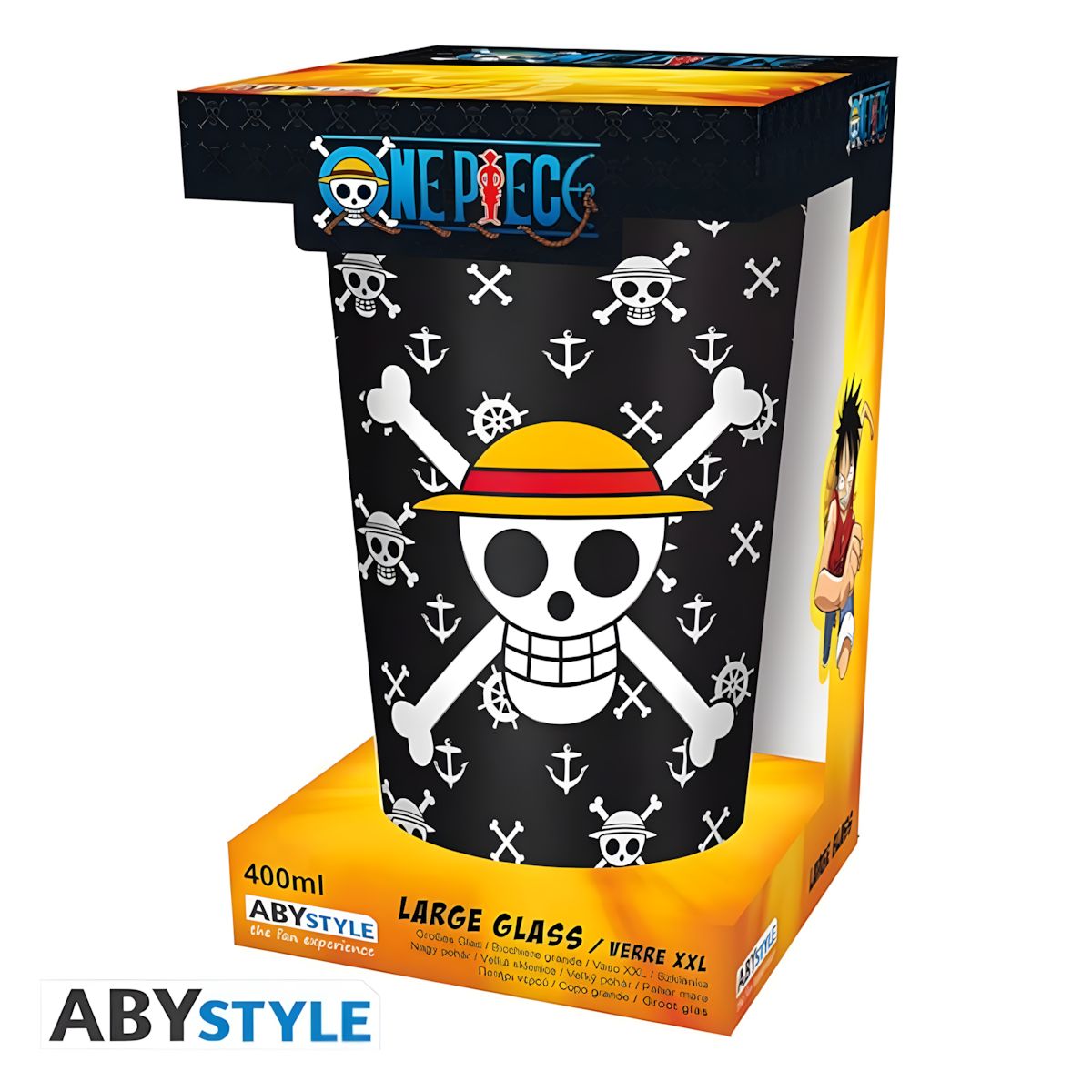 One Piece Large Glass - Luffy