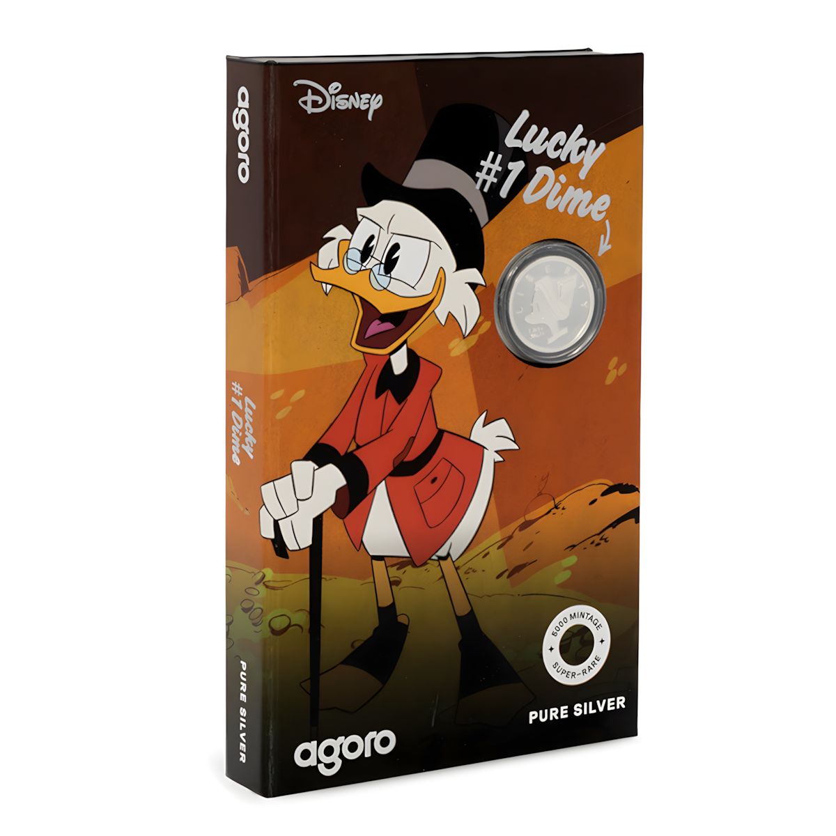AGORO - Disney - Ducktales - Dagobert Duck Geluksdubbeltje - Zilver 3g