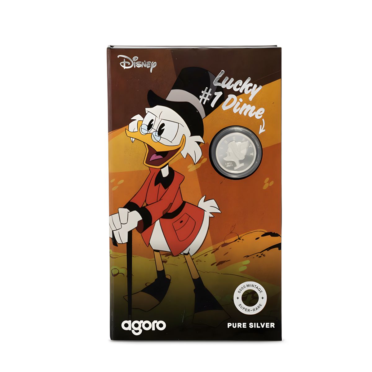 AGORO - Disney - Ducktales - Dagobert Duck Geluksdubbeltje - Zilver 3g