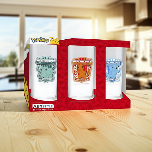 Pokémon - Set mit 3 Gläsern